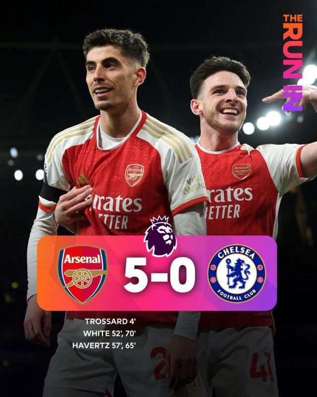 百度体育-5比0横扫切尔西!阿森纳驶上英超争冠快车道